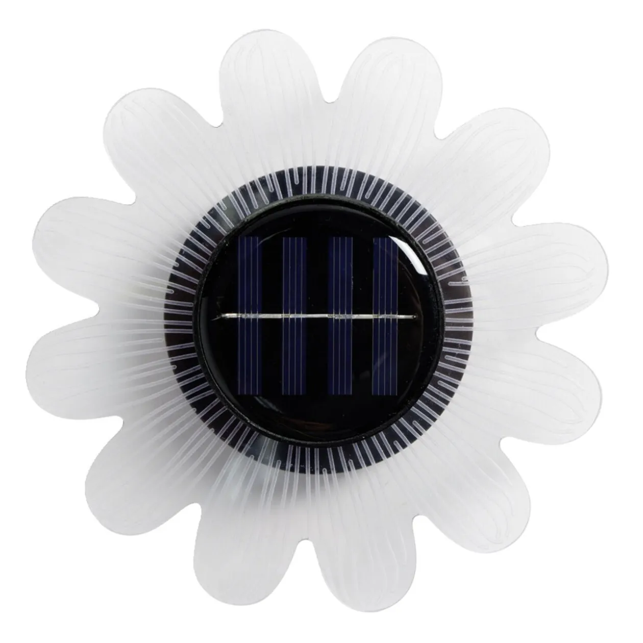 Lampe solaire murale forme fleur 12LED Ø15cm