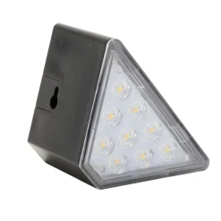Lampe solaire noire x2 pour escalier 9LED 8,5x5,5xH5,5cm