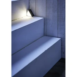 Lampe solaire noire x2 pour escalier 9LED 8,5x5,5xH5,5cm