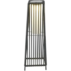 Lampe solaire à poser urban métal et plastique noir 22x22xH68cm