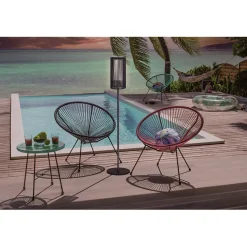 Lampe solaire urban abat jour filaire noir Ø16xH143cm < Gifi Sale