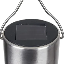 Lampe solaire verre froissé à suspendre