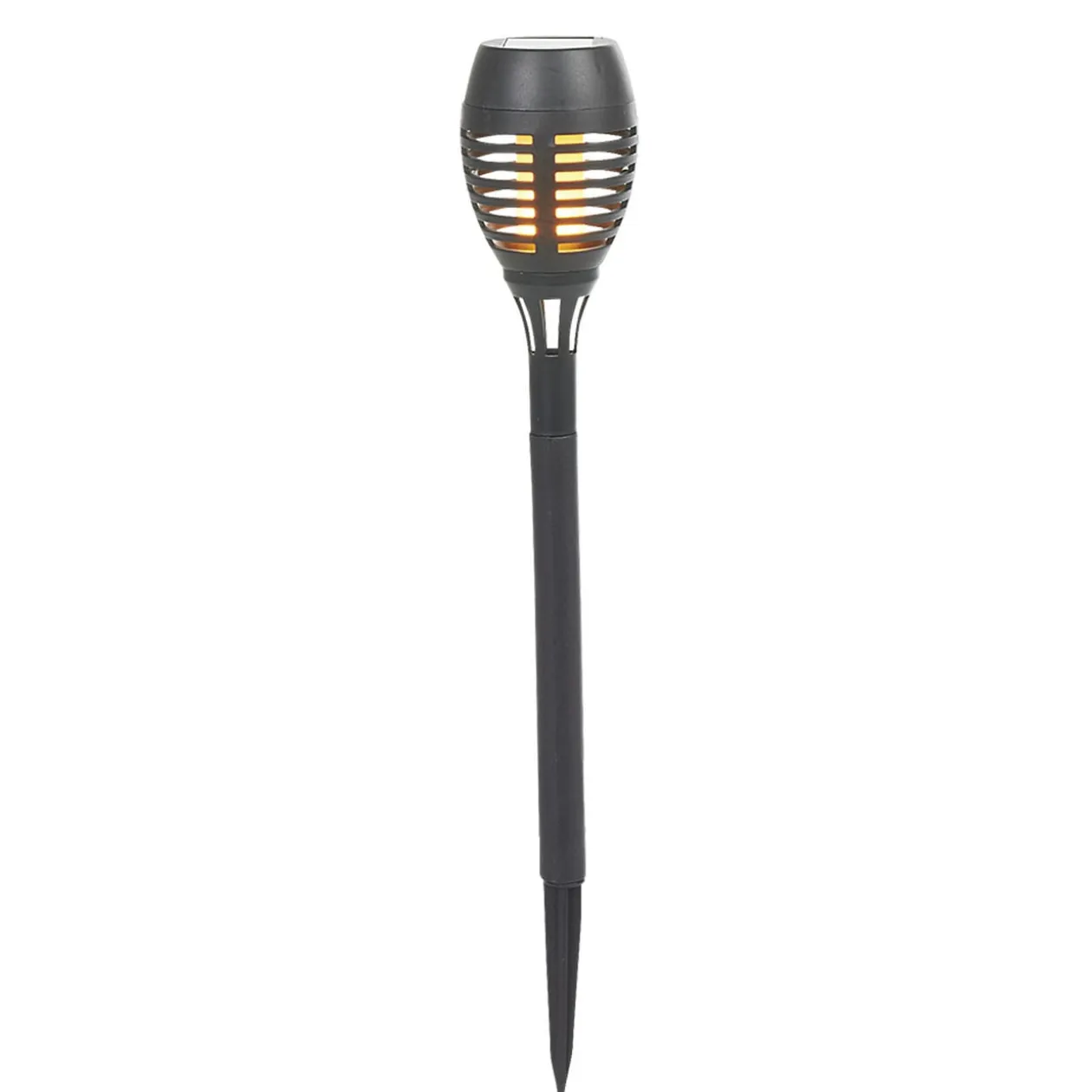 Lampe torche solaire à planter effet flamme H48cm
