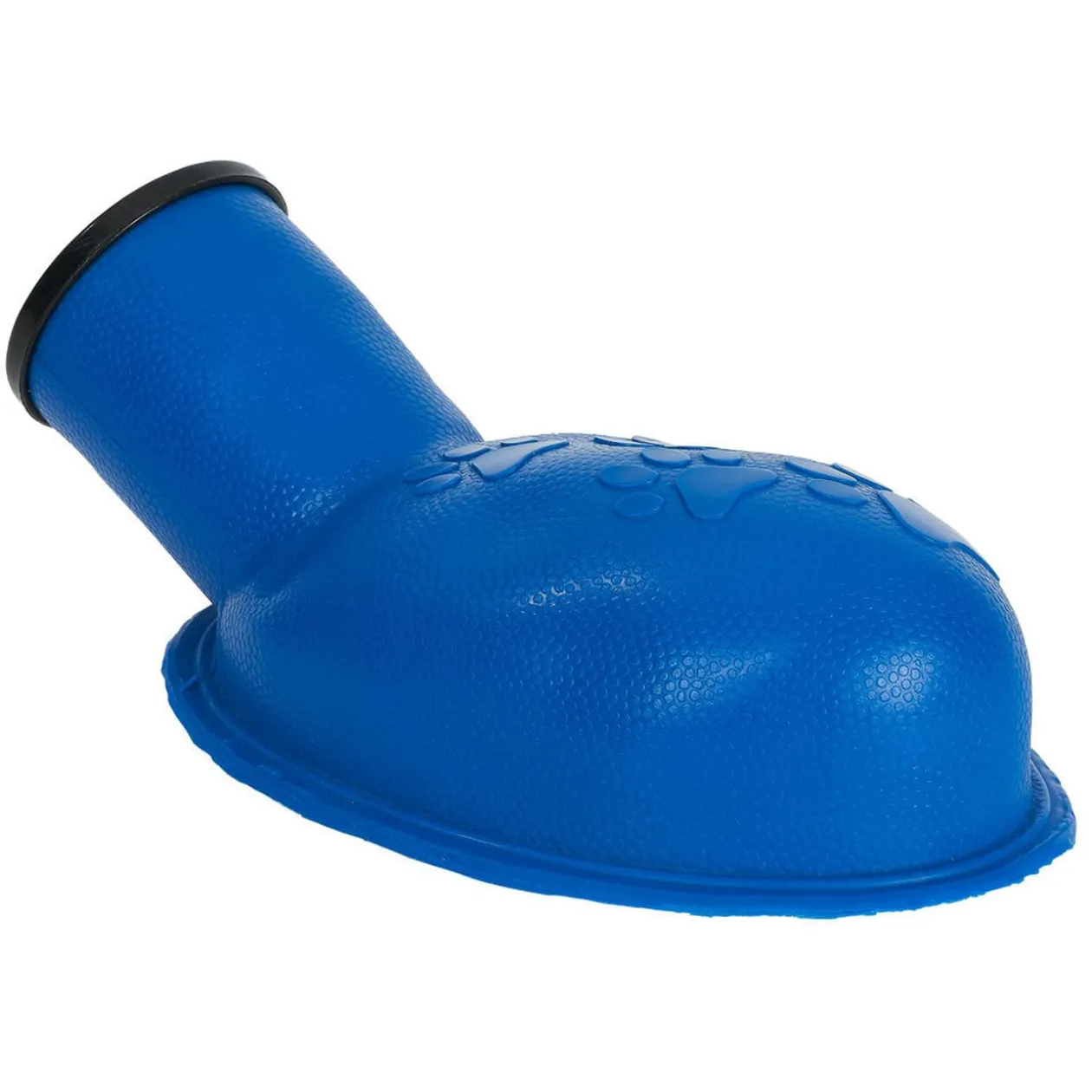 Lance balle à pied pour chien PVC et caoutchouc bleu