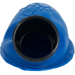 Lance balle à pied pour chien PVC et caoutchouc bleu