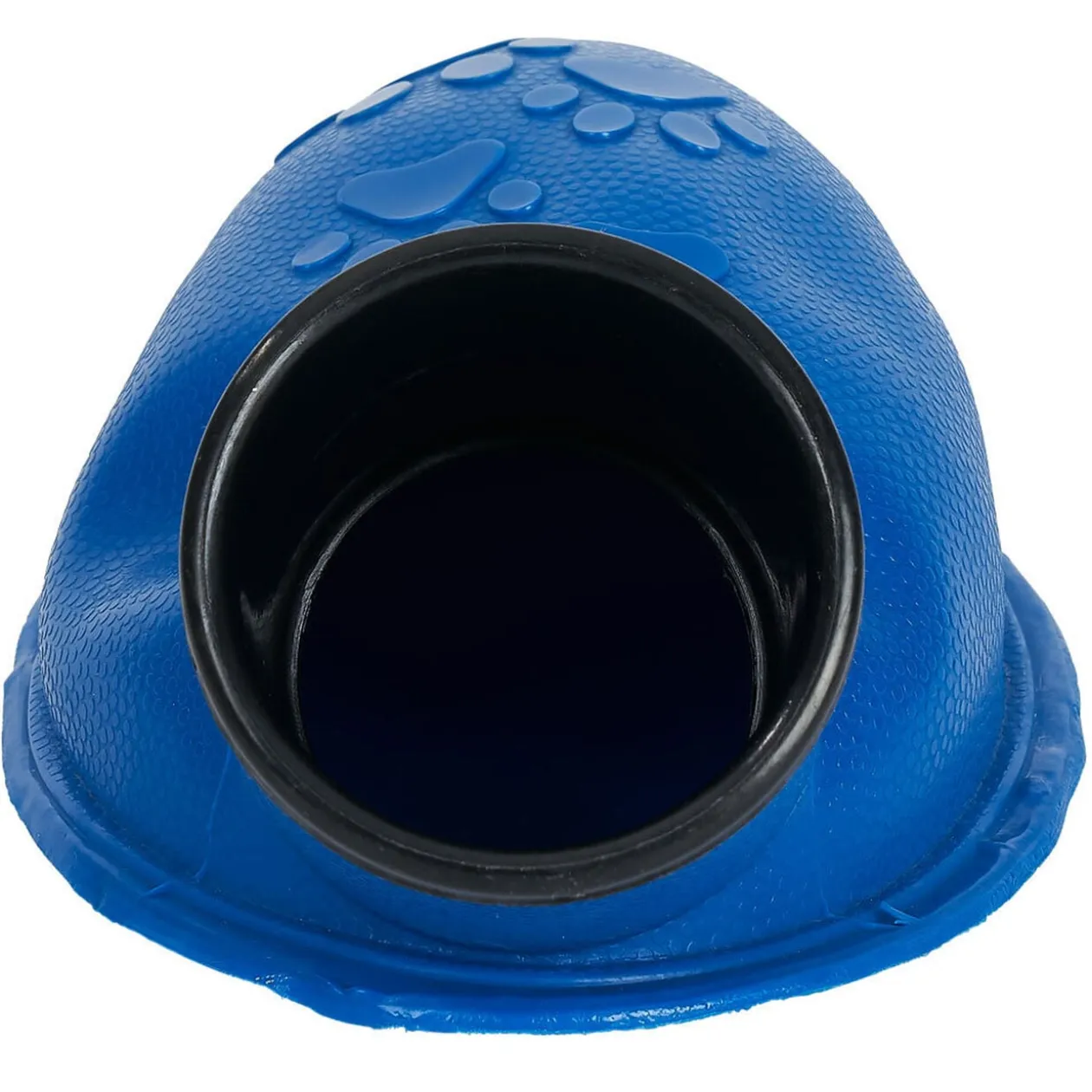 Lance balle à pied pour chien PVC et caoutchouc bleu