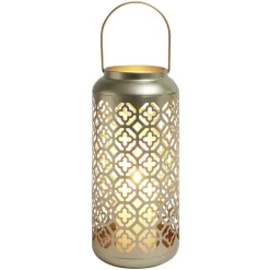 Lanterne carreaux de ciment ajourés métal doré Ø15xH34,5cm < Gifi Clearance