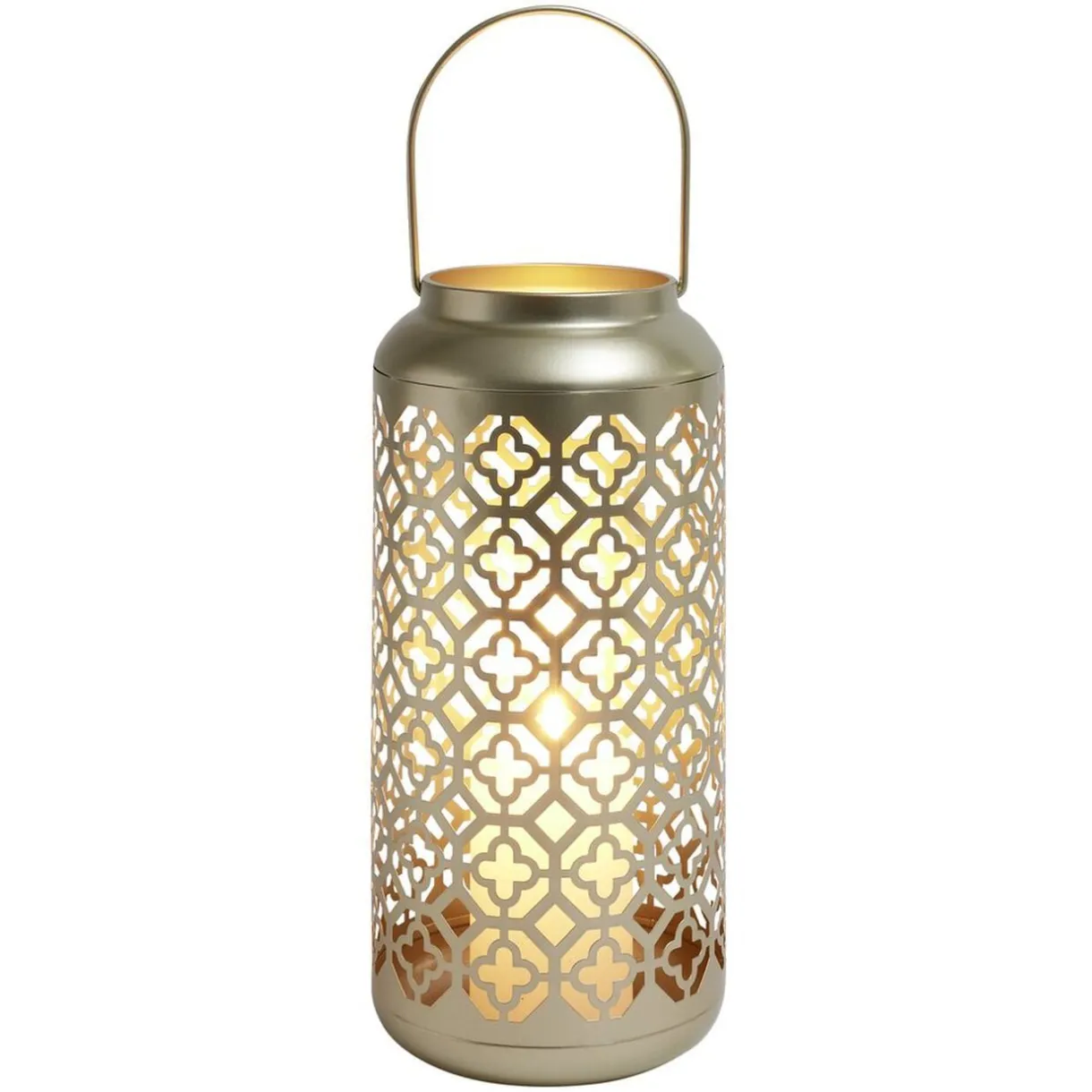 Lanterne carreaux de ciment ajourés métal doré Ø15xH34,5cm < Gifi Clearance