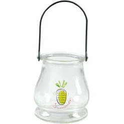 Lanterne déco été en verre et anse en métal < Gifi Online