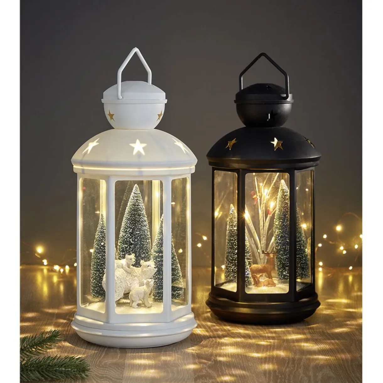 Lanterne de Noël lumineuse à led animé < Gifi