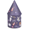 Lanterne design espace 3 LED Ø7,5xH15cm violet
