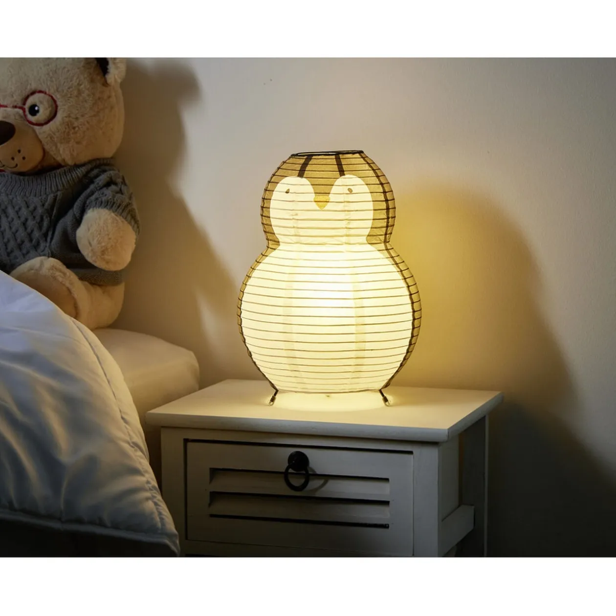Lanterne en papier à poser design enfantin Ø22xH30cm (3 modèles)