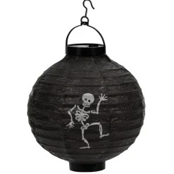 Lanterne en papier ronde lumineuse à suspendre Halloween (2 modèles)