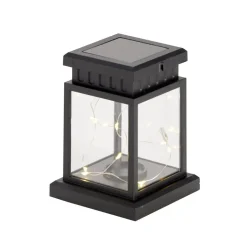 Lanterne funéraire solaire à LED plastique et fer 9x9xH12,5cm < Gifi Discount