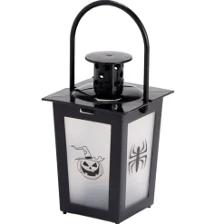Lanterne Halloween LED décor citrouille plastique noir 7,5x7,5xH15,5cm (2 modèles) < Gifi New