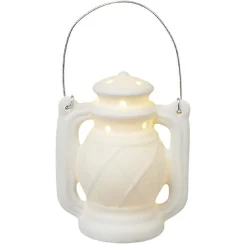 Lanterne LED en céramique blanche < Gifi Sale