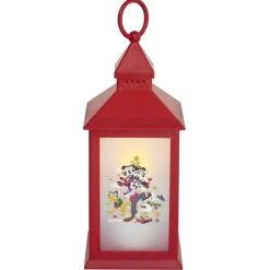 Lanterne lumineuse Disney Mickey Minnie plastique rouge 10,5x10,5xH24,5cm