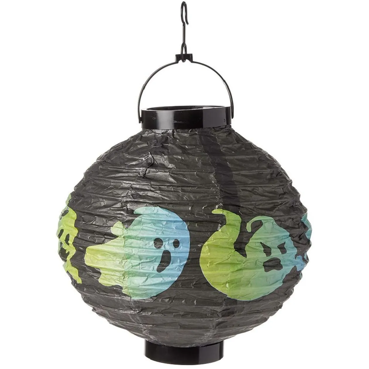 Lanterne lumineuse Halloween à suspendre Ø20xH22cm (2 modèles)