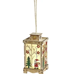 Lanterne lumineuse intérieur en bois décor Noël < Gifi Sale
