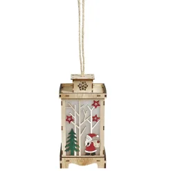Lanterne lumineuse intérieur en bois décor Noël < Gifi Sale