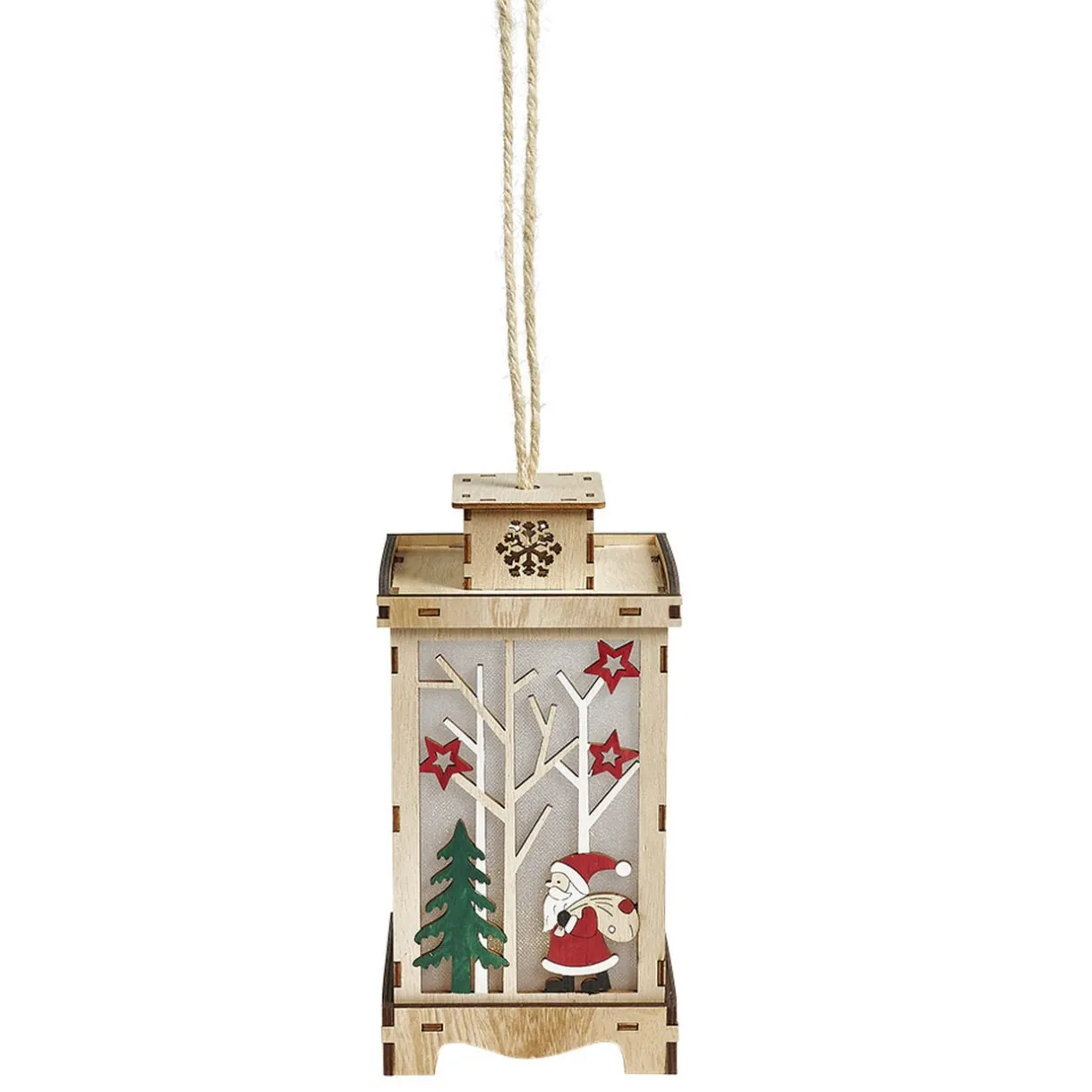 Lanterne lumineuse intérieur en bois décor Noël < Gifi Sale