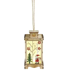 Lanterne lumineuse intérieur en bois décor Noël < Gifi Sale