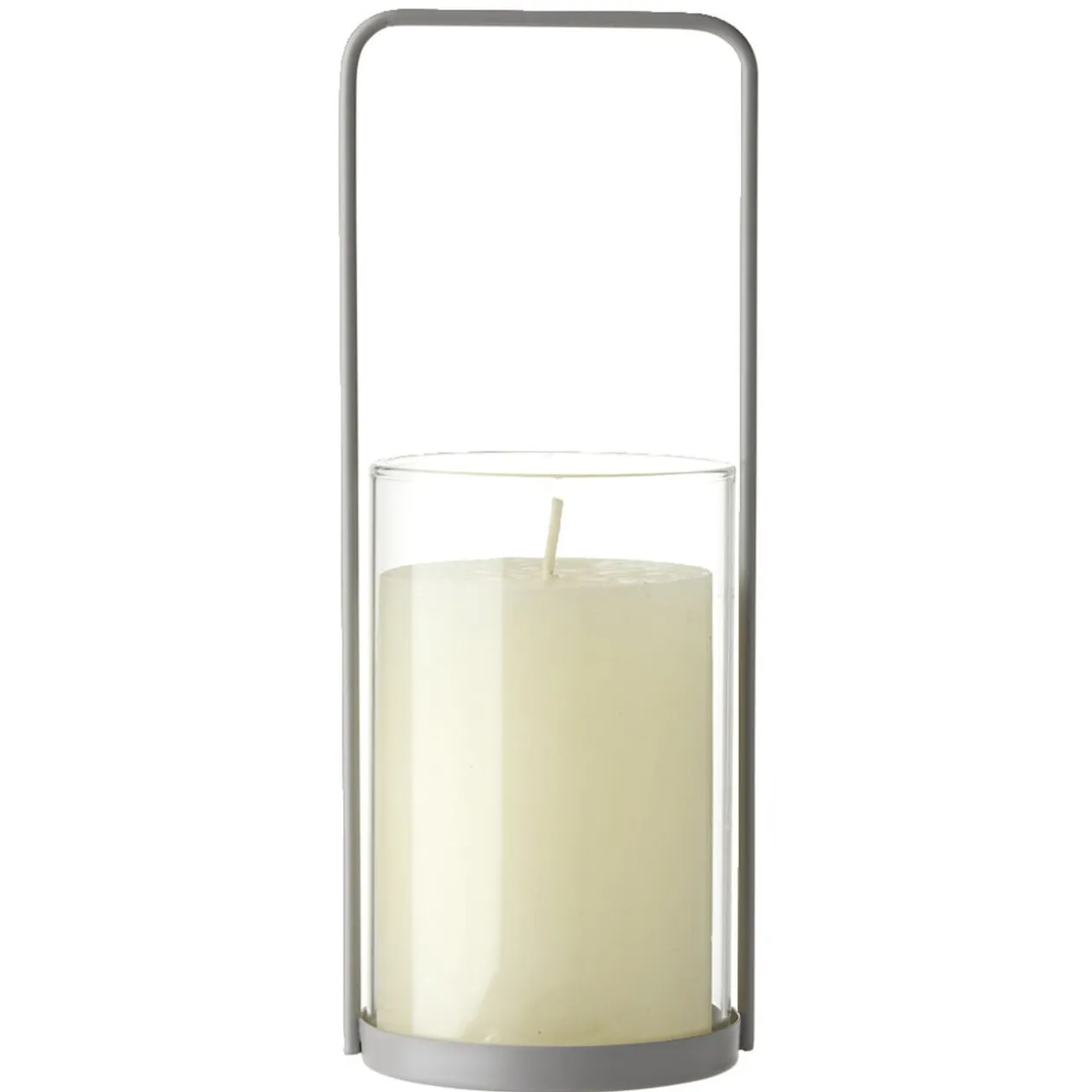 Lanterne pour bougie en métal et verre Ø8,5xH21cm (3 modèles)
