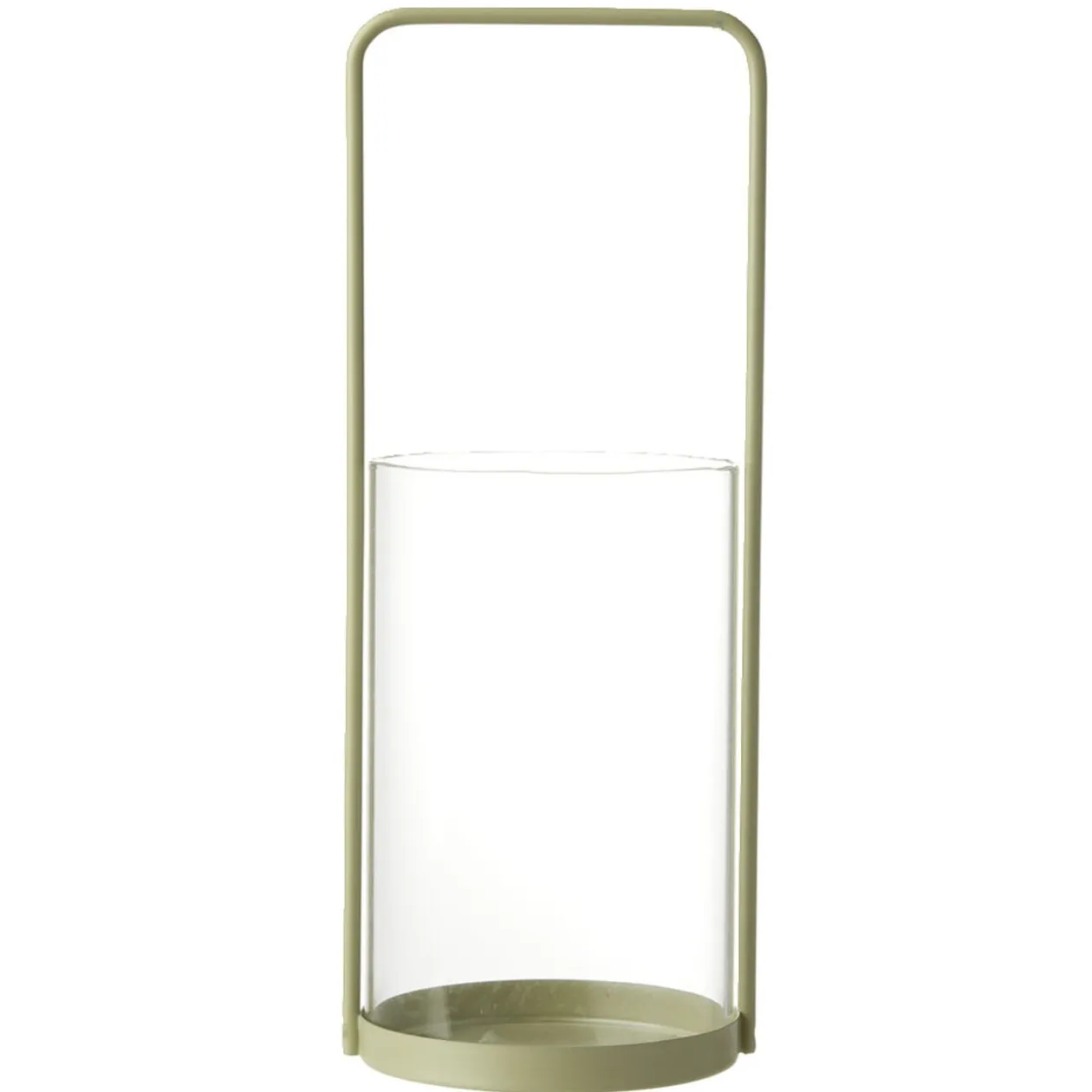 Lanterne pour bougie en métal et verre Ø8,5xH21cm (3 modèles)