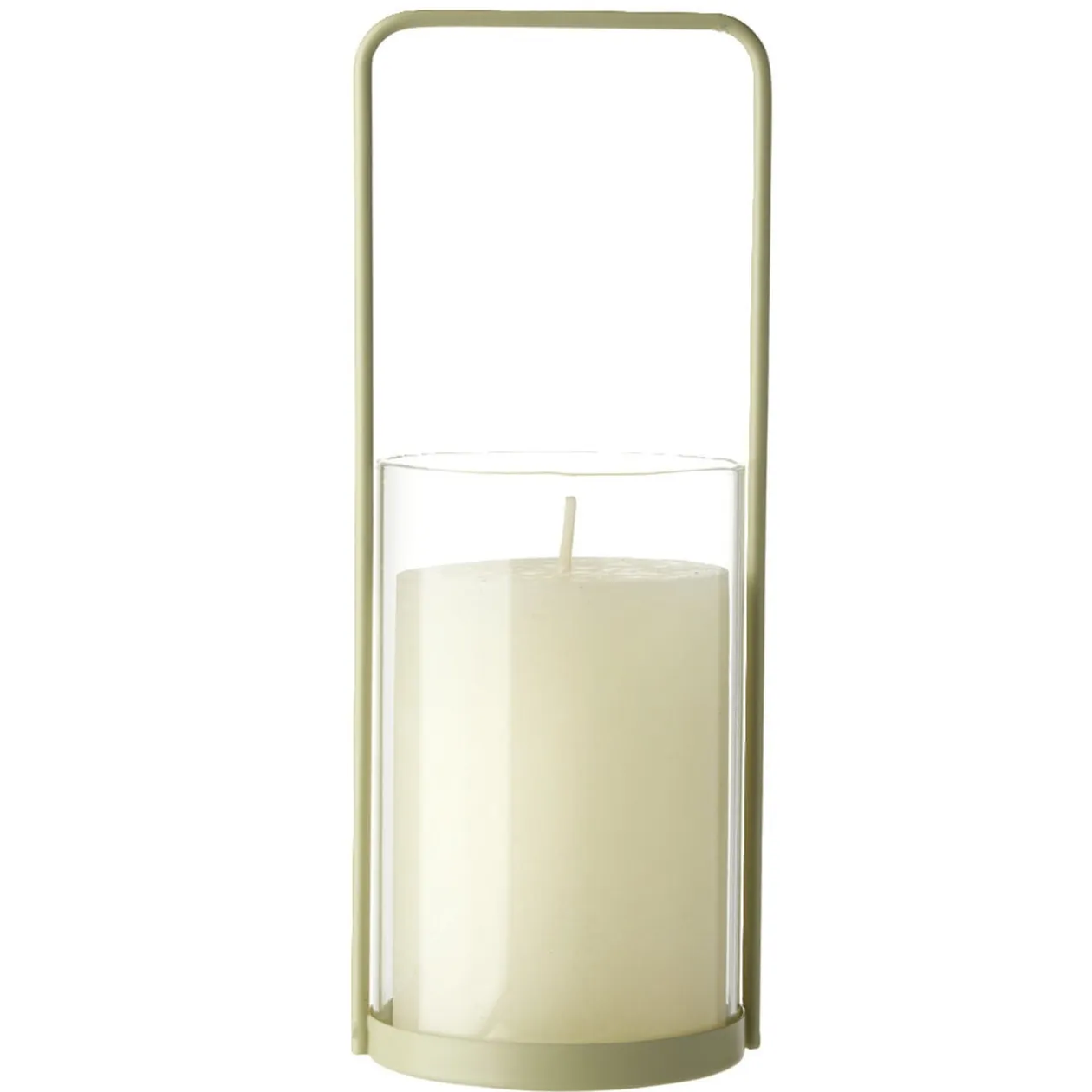 Lanterne pour bougie en métal et verre Ø8,5xH21cm (3 modèles)