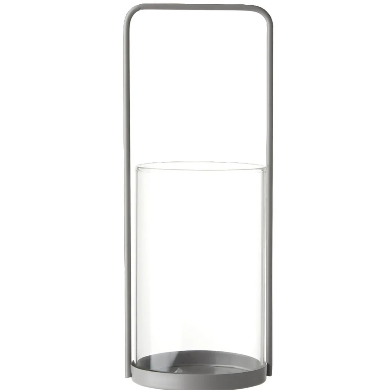 Lanterne pour bougie en métal et verre Ø8,5xH21cm (3 modèles)