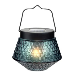 Lanterne solaire effet flamme en verre Ø12xH10,5cm < Gifi Outlet