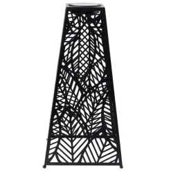 Lanterne solaire à poser métal ajouré noir 25x25xH50cm < Gifi Online