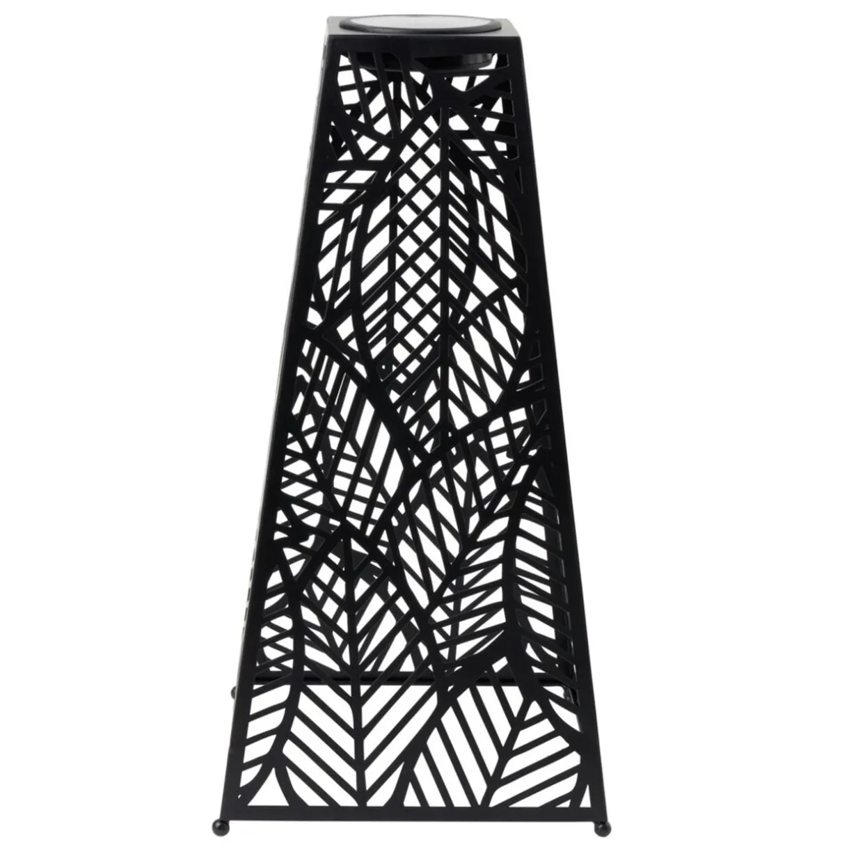 Lanterne solaire à poser métal ajouré noir 25x25xH50cm < Gifi Online