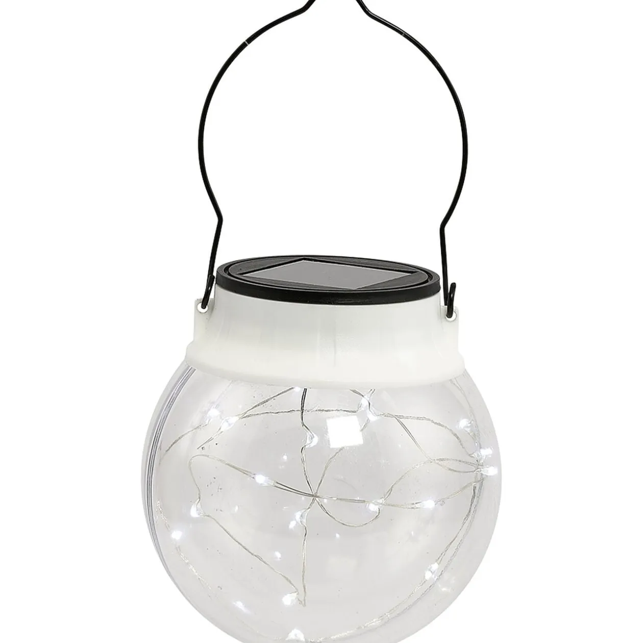 Lanterne Solaire à suspendre 20 micro Led Blanc froid