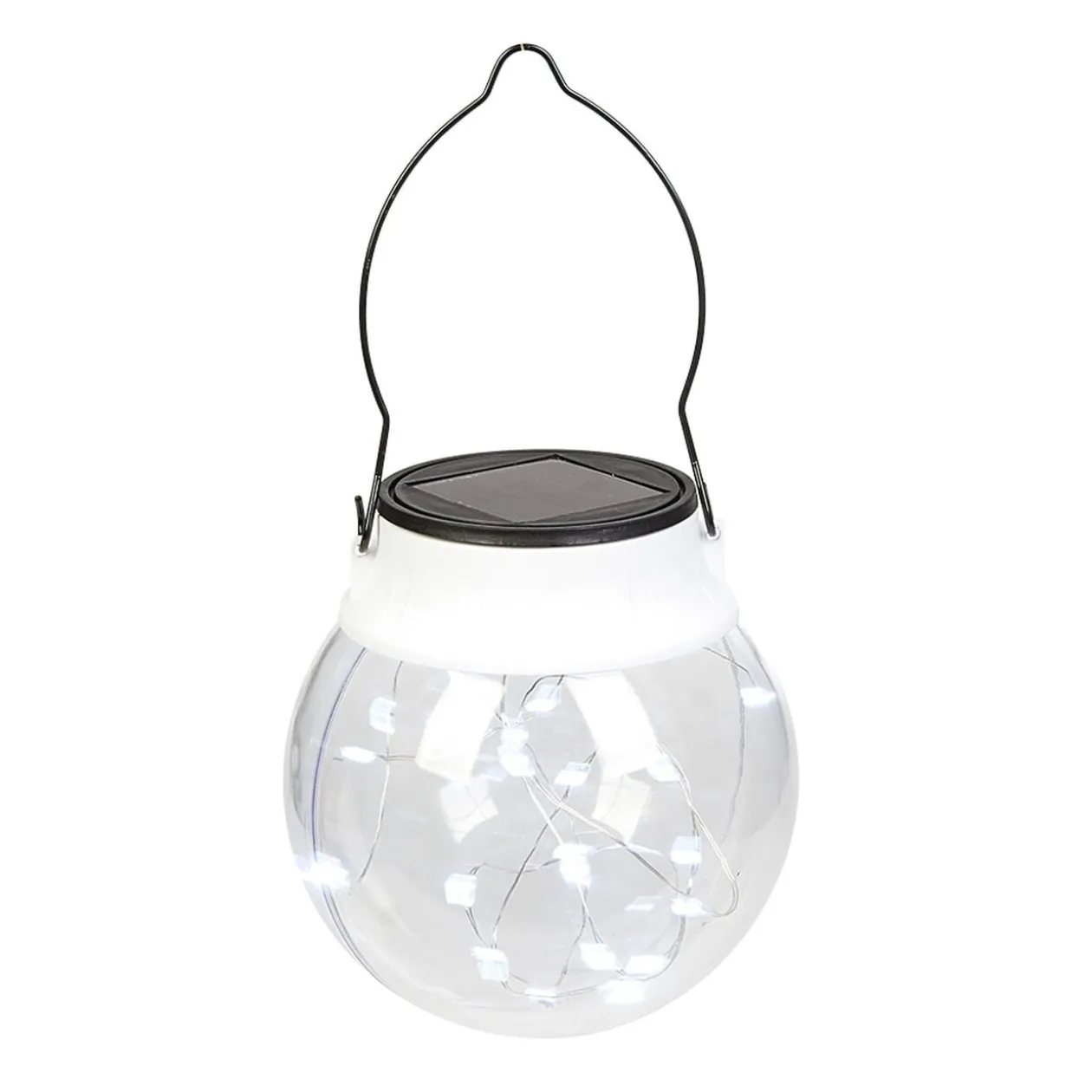 Lanterne Solaire à suspendre 20 micro Led Blanc froid