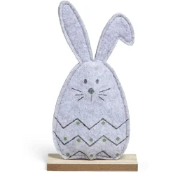 Lapin à poser en bois et polyester L.11xl.4xH.21cm