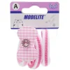 Élastique enfant rose et blanc x3