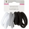 Élastique en mousse noir gris blanc x8