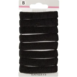 Élastique en mousse noir strié x8