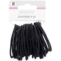 Élastique fin sans métal noir x36 < Gifi Hot