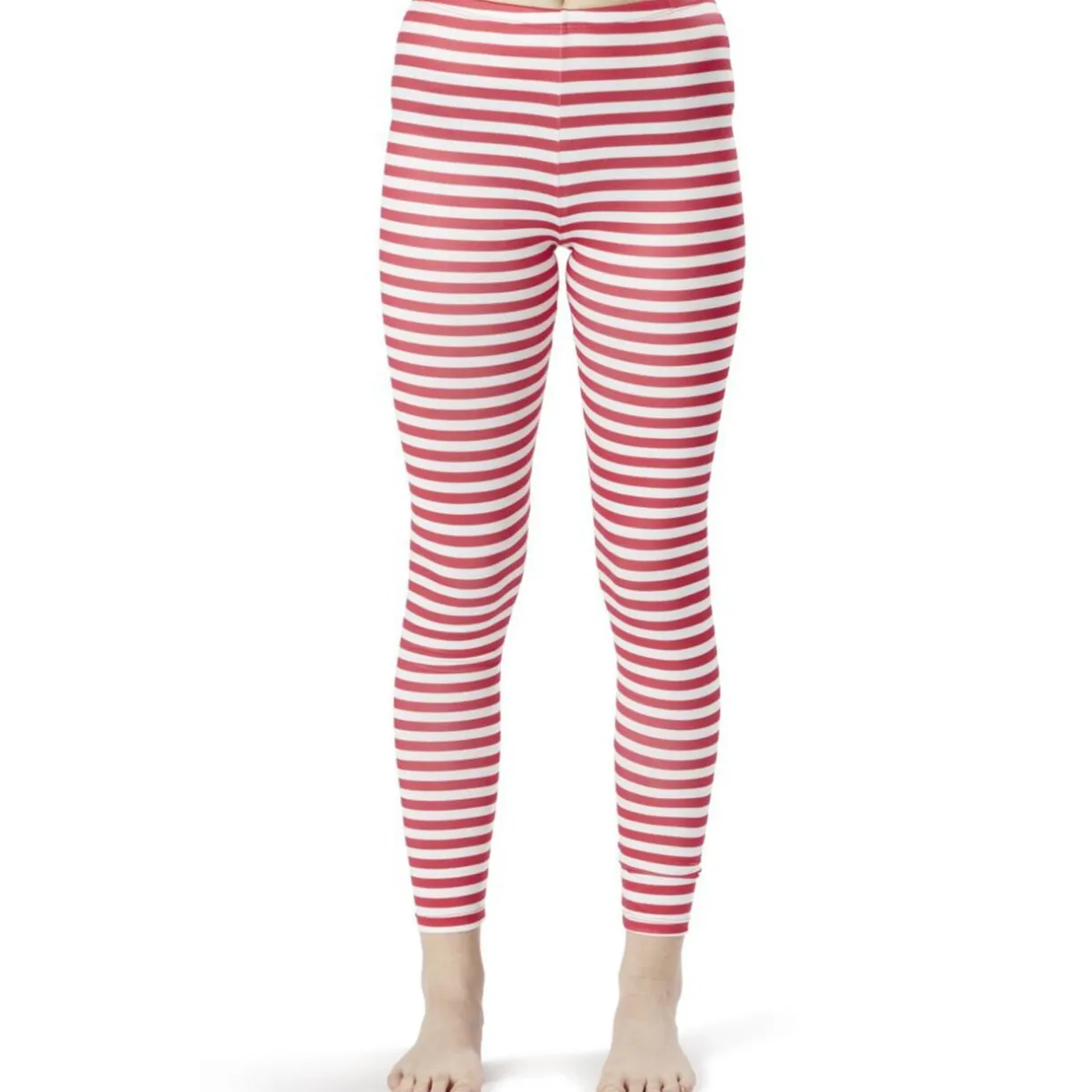 Legging Noël à rayures rouge et blanc < Gifi Discount