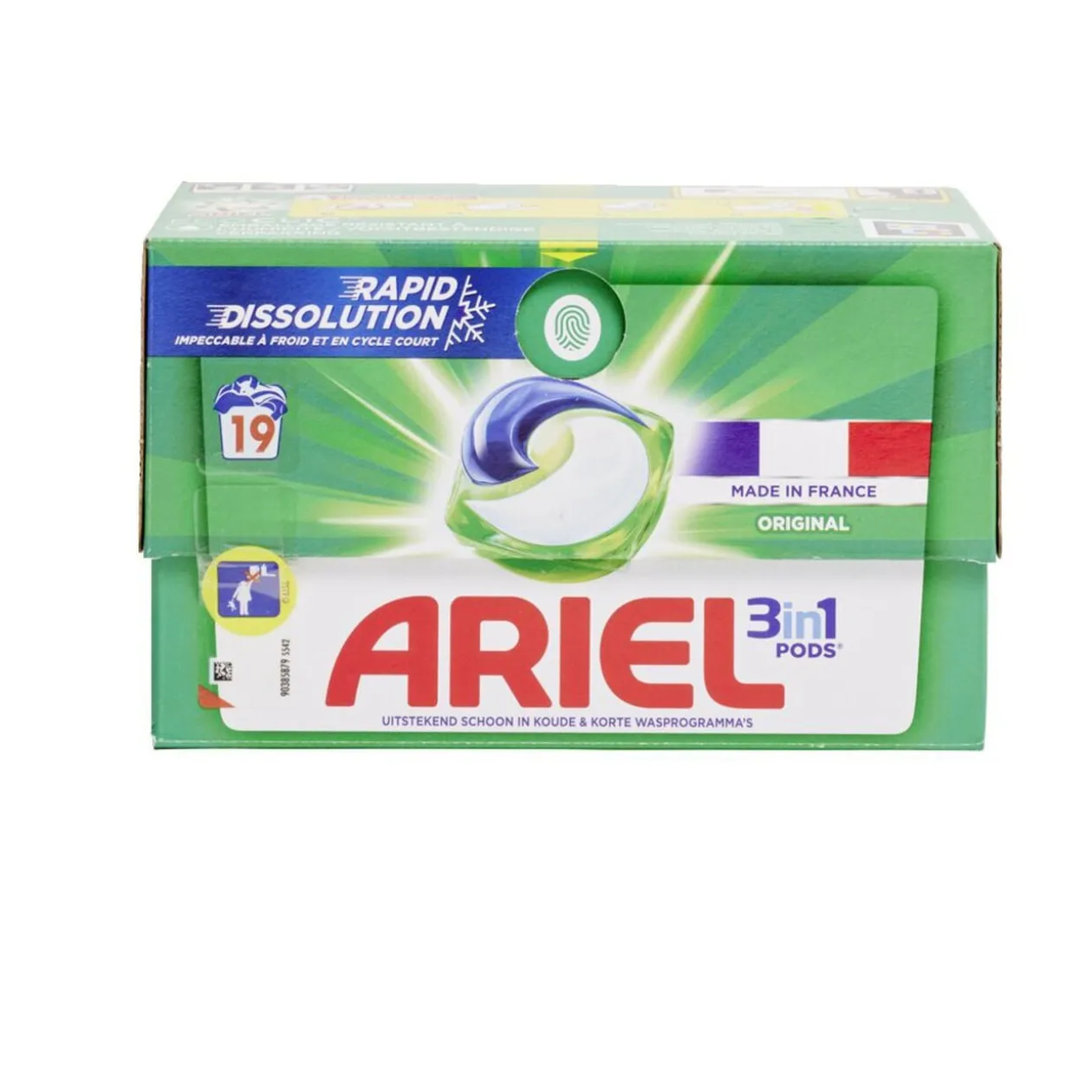 Lessive Ariel 19 capsules Original 3 en 1