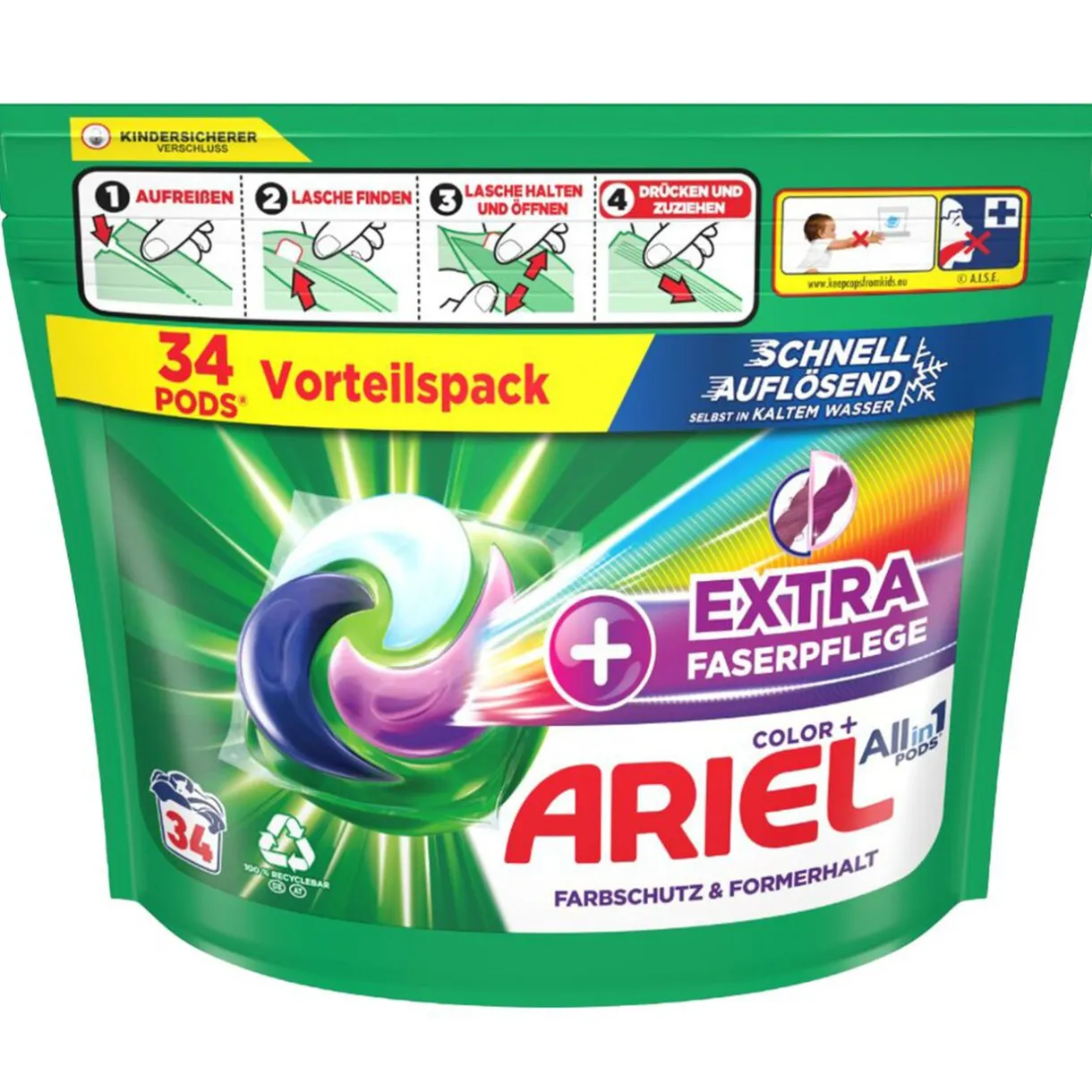 Lessive capsule Ariel Extra Color+ 34 lavages < Gifi Best