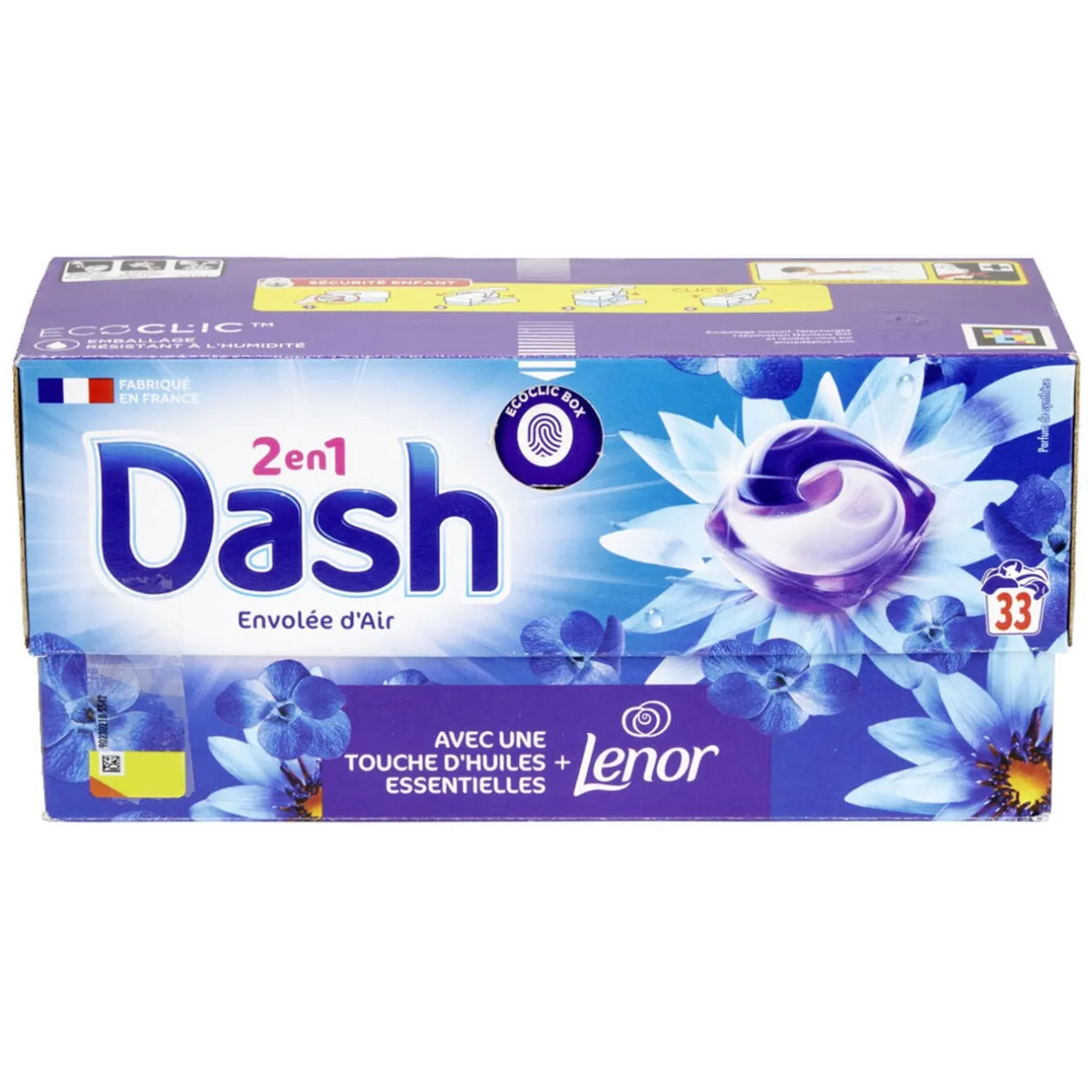 Lessive capsule Dash Envolée D'air 33 capsules < Gifi Clearance