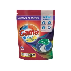 Lessive capsules Gama couleurs et foncés 60 lavages < Gifi