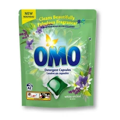 Lessive capsule x42 OMO orchidée et menthe
