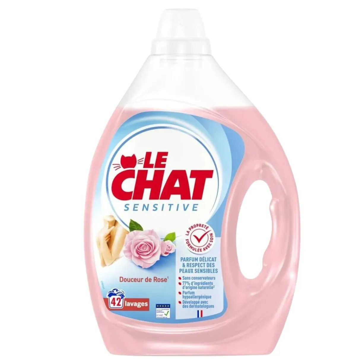 Lessive liquide Le Chat Sensitive douceur de rose 42 lavages 1,9L < Gifi Hot