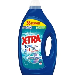 Lessive liquide X-Tra Total 4en1 24H déo fraîcheur anti-odeurs 57 lavages 2,5L