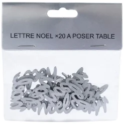 Lettre Noël à poser argent x20 < Gifi