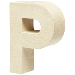 Lettre P à décorer en papier maché